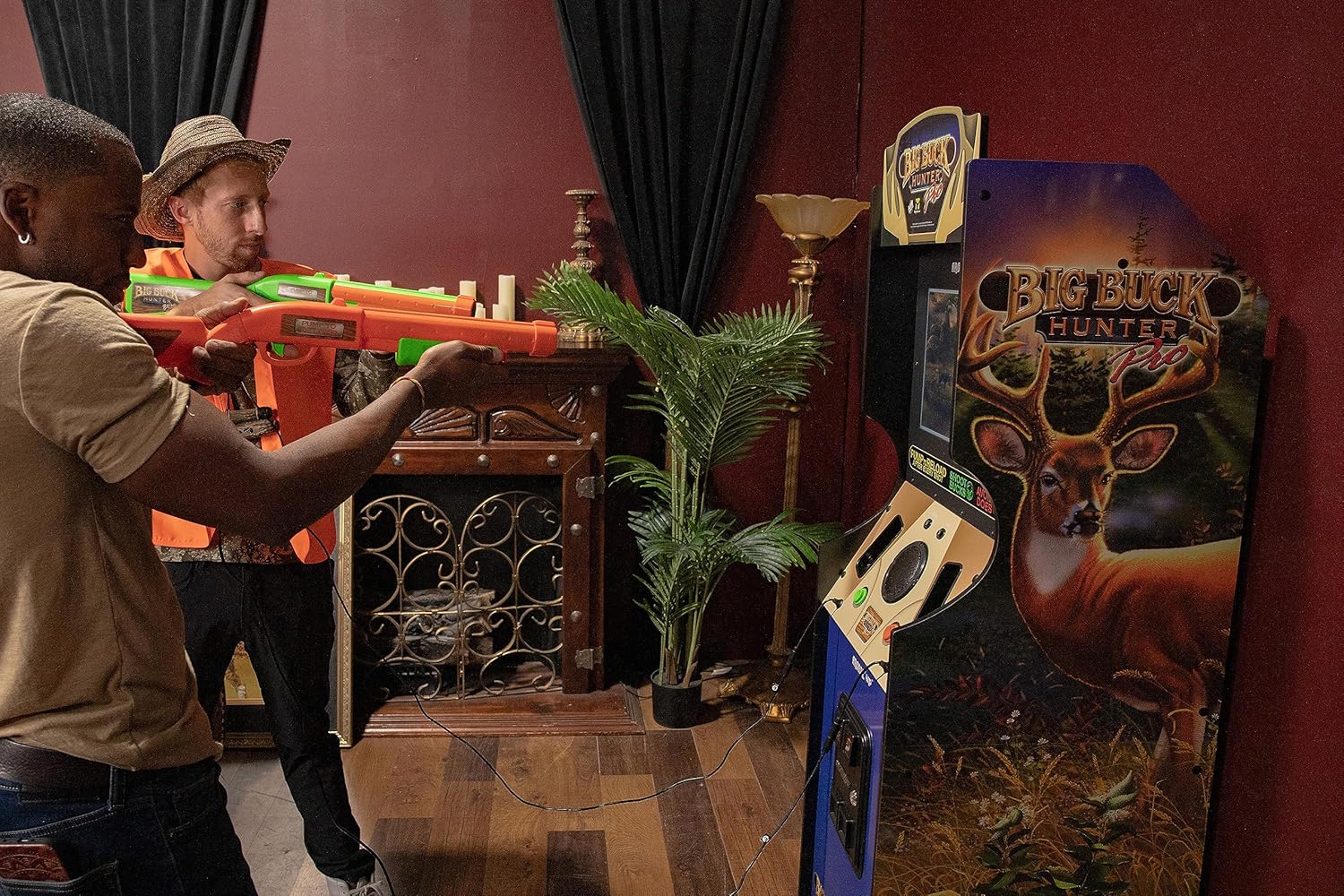 Arcade1Up Big Buck Hunter Pro Deluxe Arcade Machine for Home, 5-Foot-Tall Stand-up Cabinet, 4 Classic Games, and 17-inch Screen