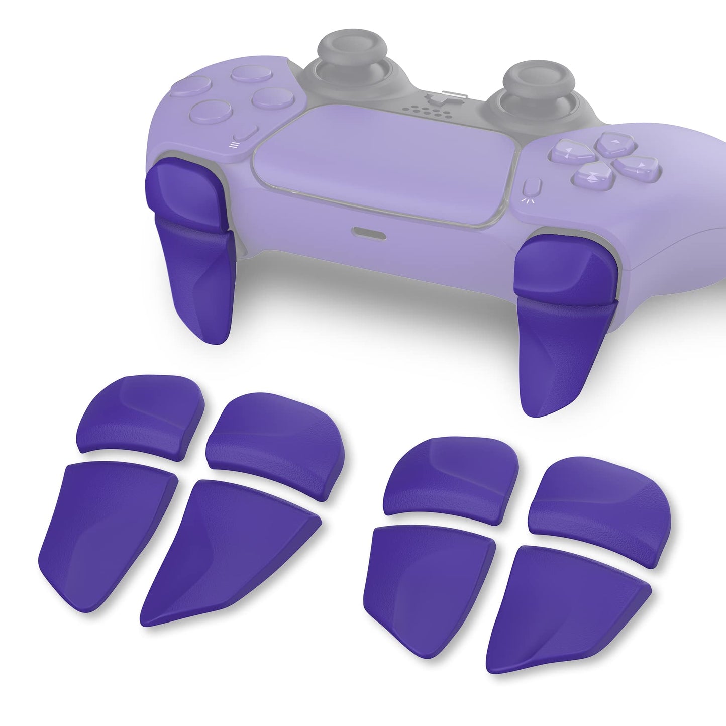 PlayVital Blade 2 Pairs Shoulder Buttons Extension Triggers for ps5 Controller, Game Improvement Adjusters for PS Portal Remote Player, Bumper Trigger Extenders for ps5 Edge - Chameleon Purple Blue