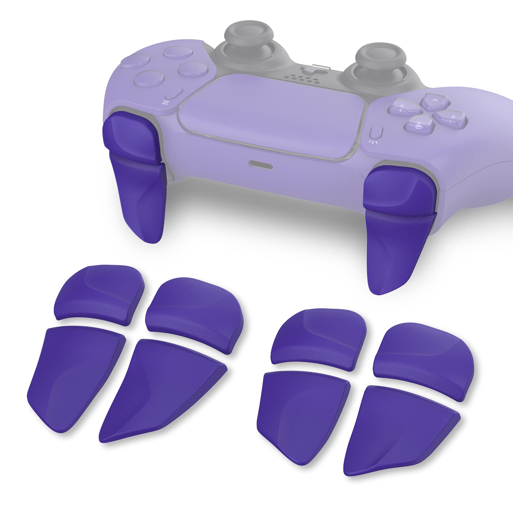 PlayVital Blade 2 Pairs Shoulder Buttons Extension Triggers for ps5 Controller, Game Improvement Adjusters for PS Portal Remote Player, Bumper Trigger Extenders for ps5 Edge - Chameleon Purple Blue