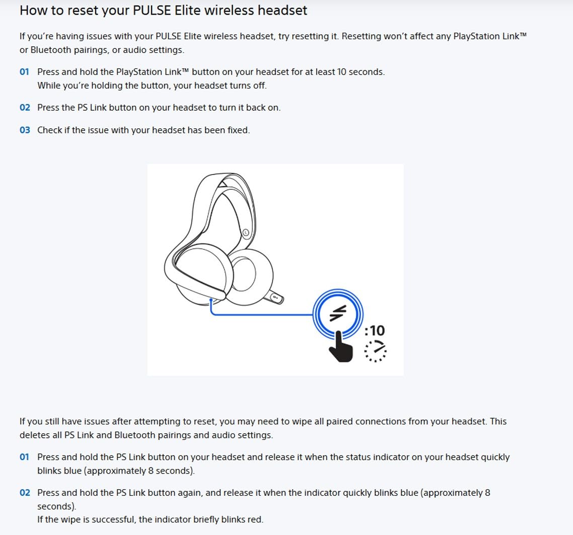 PlayStation Pulse Elite Wireless Headset