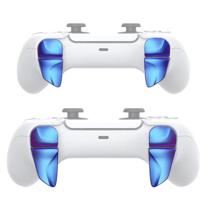 PlayVital Blade 2 Pairs Shoulder Buttons Extension Triggers for ps5 Controller, Game Improvement Adjusters for PS Portal Remote Player, Bumper Trigger Extenders for ps5 Edge - Chameleon Purple Blue