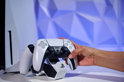 PowerA Twin Charging Station for Dualsense Wireless Controllers, Charge, Sony PlayStation, PS5, Officially Licensed