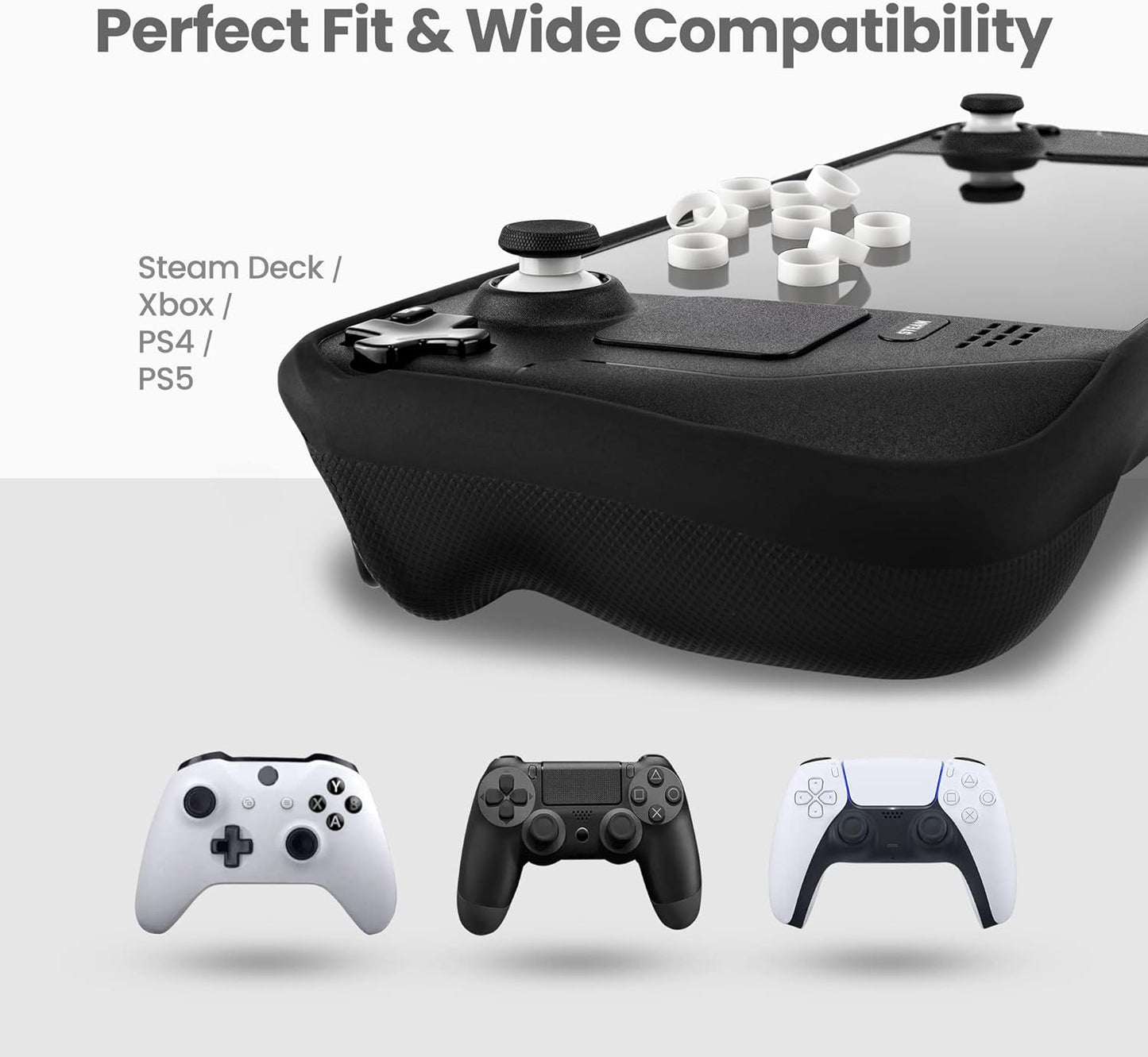 Joystick Protectors, Invisible Protection During Gaming, Silicone, Compatible with Steam Deck/Xbox/Switch Pro Controller/PS4/PS5/ROG Ally/8 BitDo Game Joystick(10 Pcs)