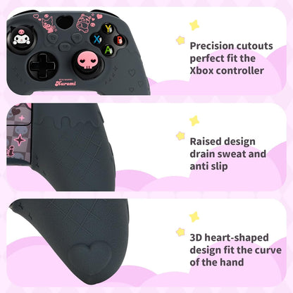 Controller Cover Skin for Xbox Series X/S,Soft Silicone Anti-Slip Protective Cover Skin Case Compatible with Xbox Controller with 2 Thumb Grip Caps - KLM