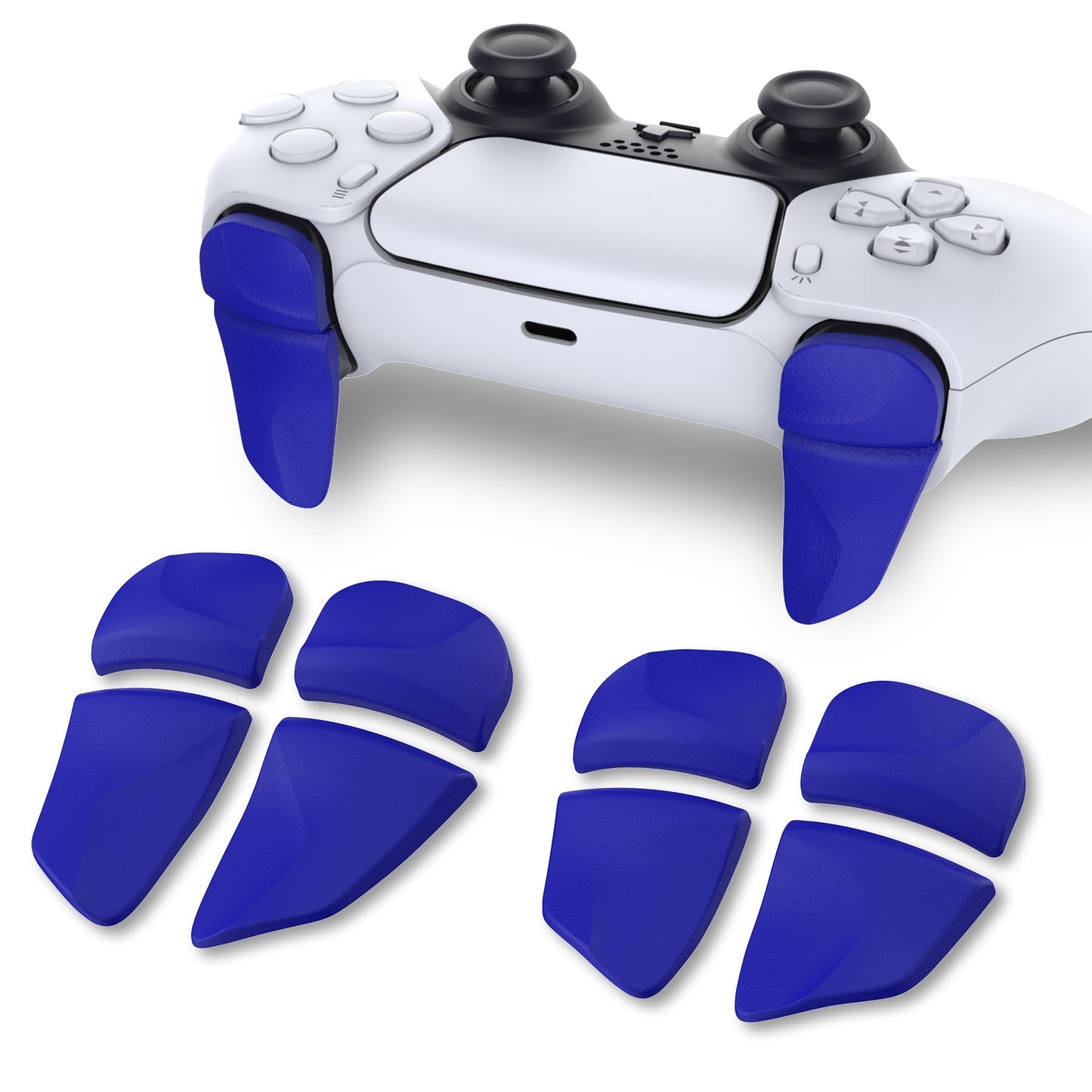 PlayVital Blade 2 Pairs Shoulder Buttons Extension Triggers for ps5 Controller, Game Improvement Adjusters for PS Portal Remote Player, Bumper Trigger Extenders for ps5 Edge - Chameleon Purple Blue