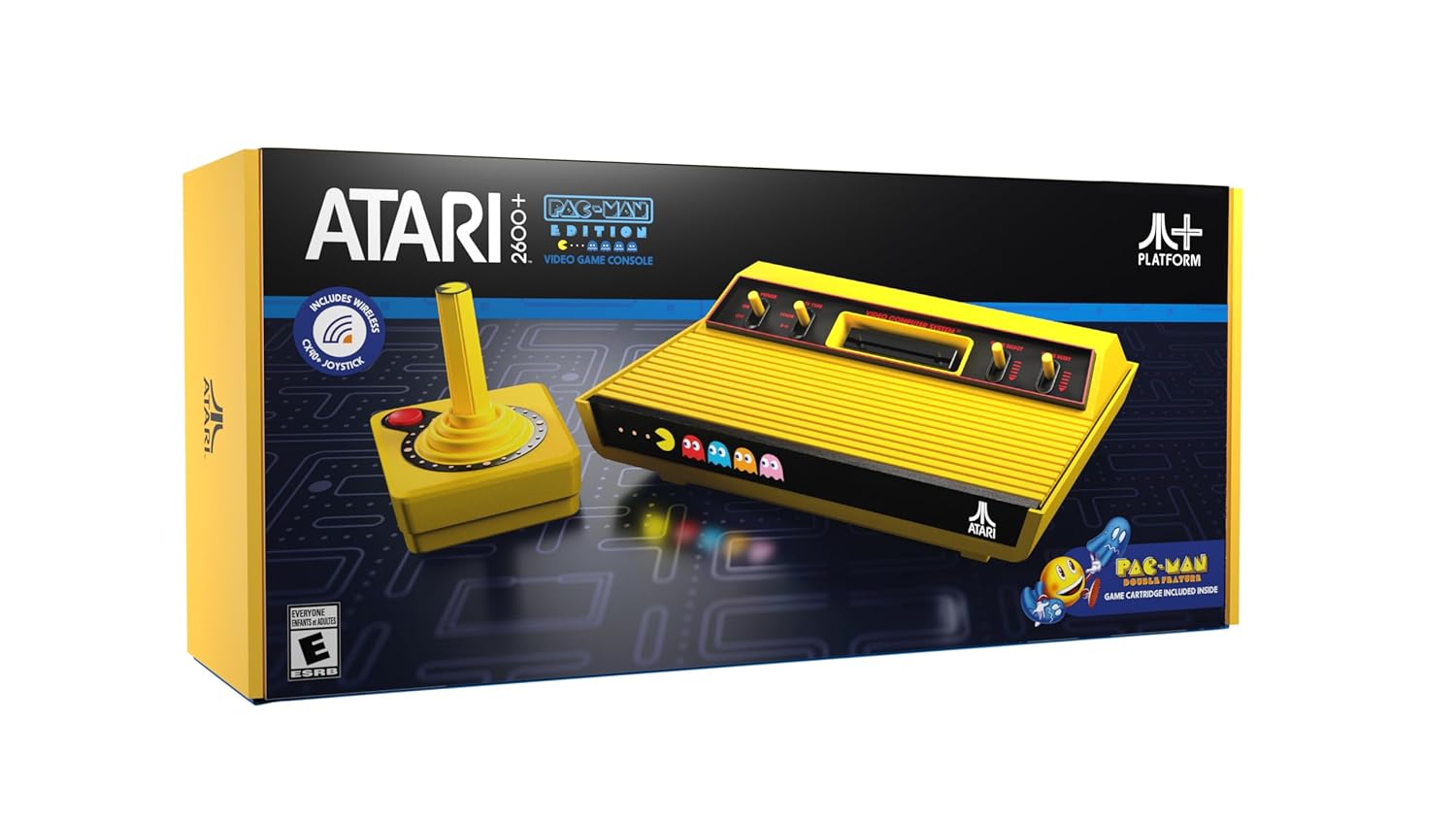 Atari 2600+ PAC-MAN Edition Console, Game & Wireless Joystick