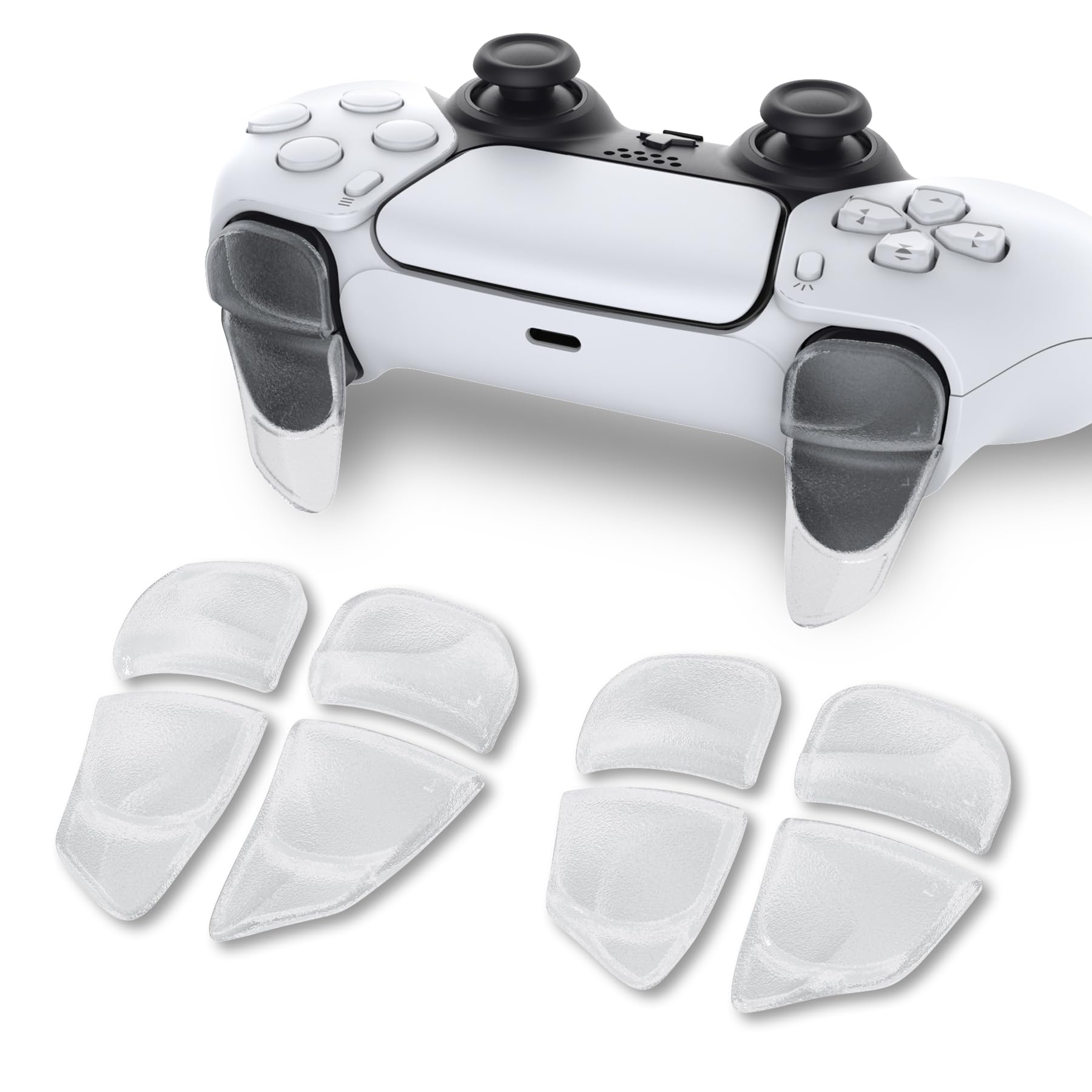 PlayVital Blade 2 Pairs Shoulder Buttons Extension Triggers for ps5 Controller, Game Improvement Adjusters for PS Portal Remote Player, Bumper Trigger Extenders for ps5 Edge - Chameleon Purple Blue