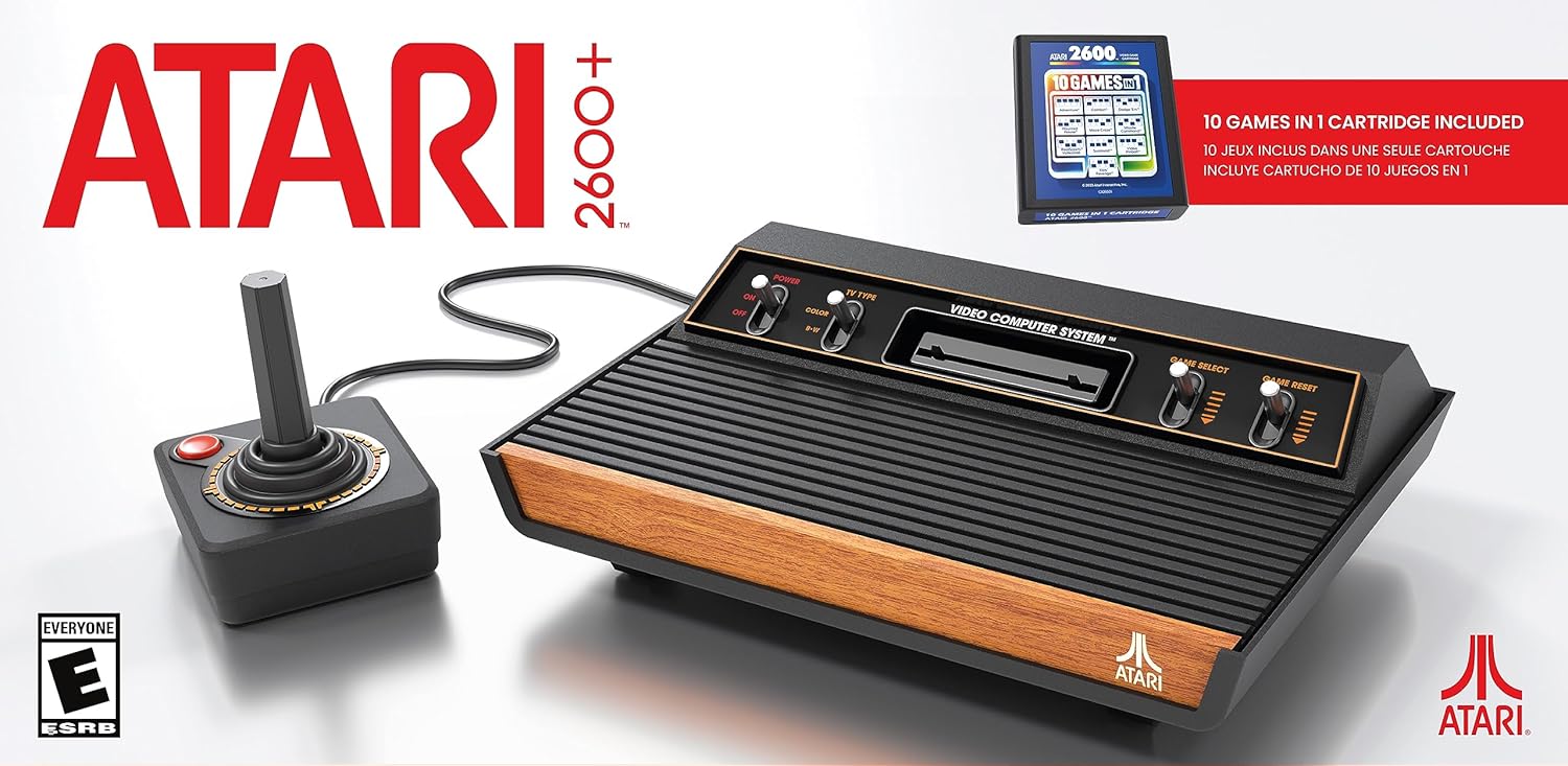 Atari Official 2600+ Console & Joystick - HDMI Output - Includes 10 Games