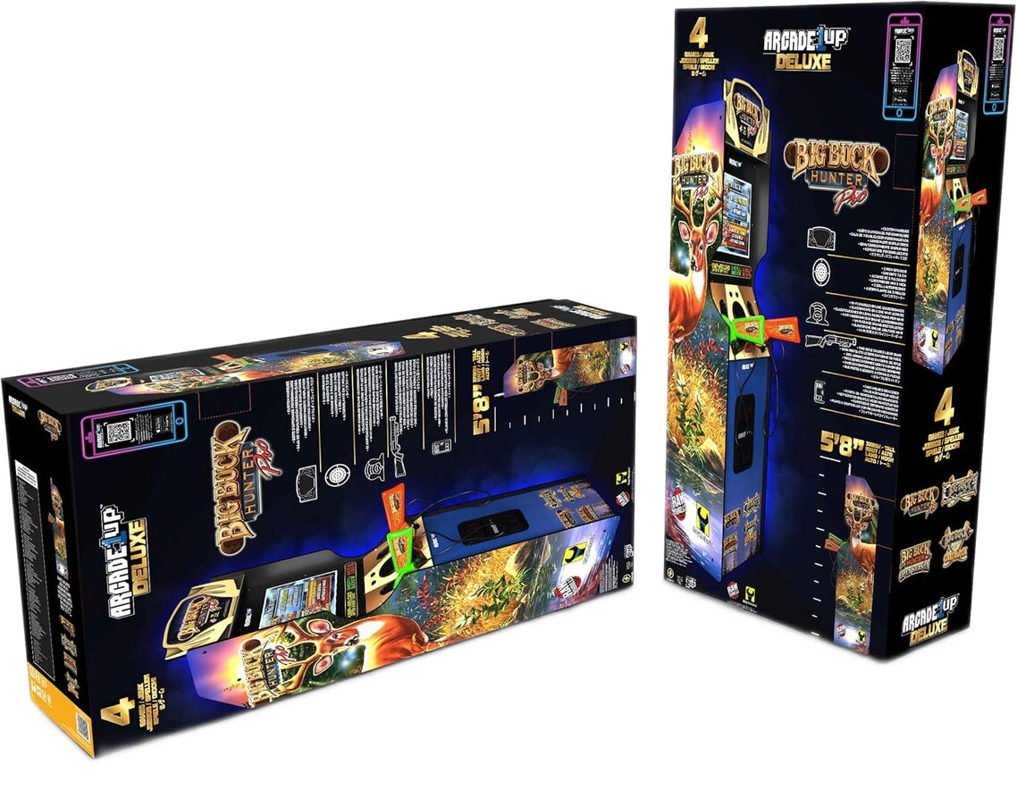 Big Buck Hunter Pro Deluxe Arcade Machin 5-Foot-Tall. 4 Classic Games and 17-inch Screen