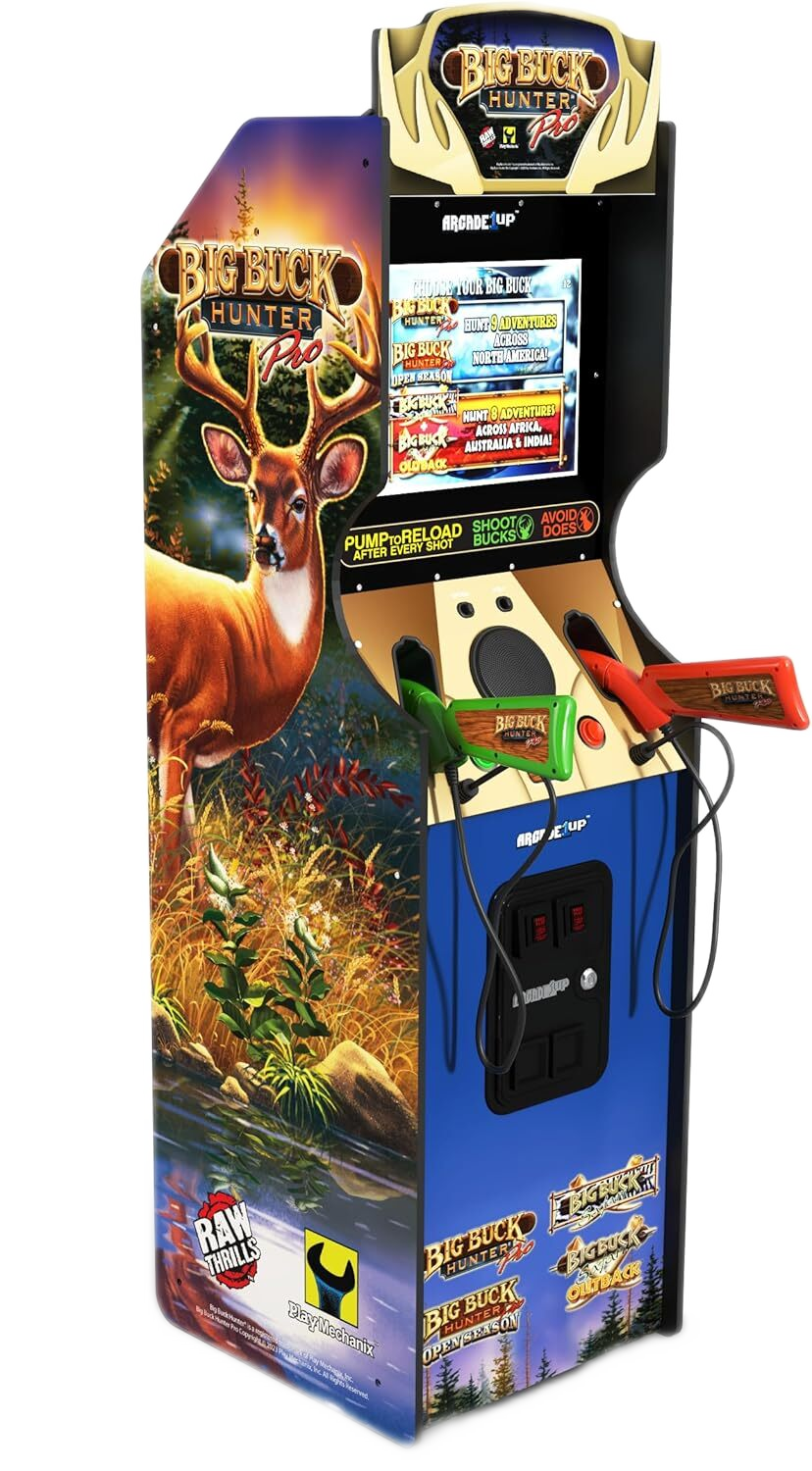 Big Buck Hunter Pro Deluxe Arcade Machin 5-Foot-Tall. 4 Classic Games and 17-inch Screen