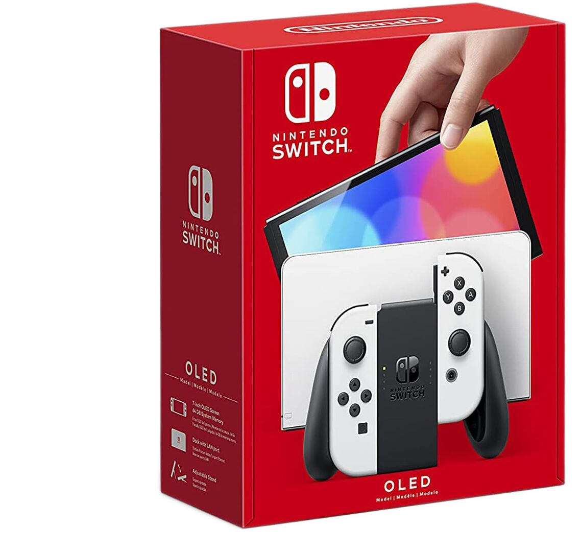 Nintendo Switch – OLED Model w/White Joy-Con