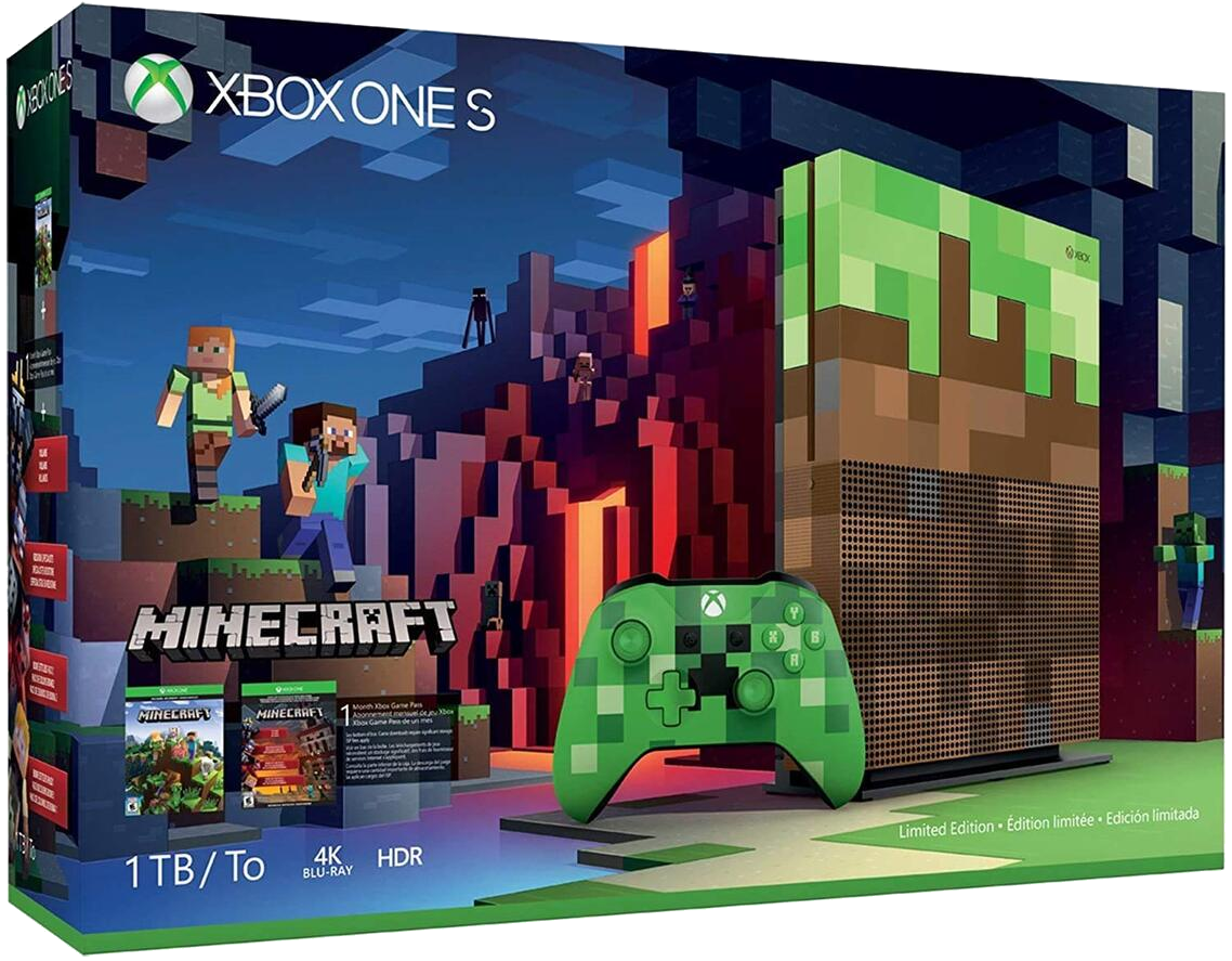 Xbox One S 1TB Limited Edition Console - Minecraft Bundle