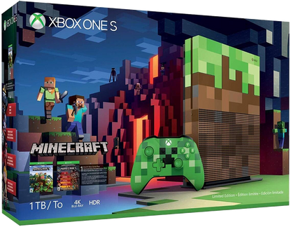 Xbox One S 1TB Limited Edition Console - Minecraft Bundle