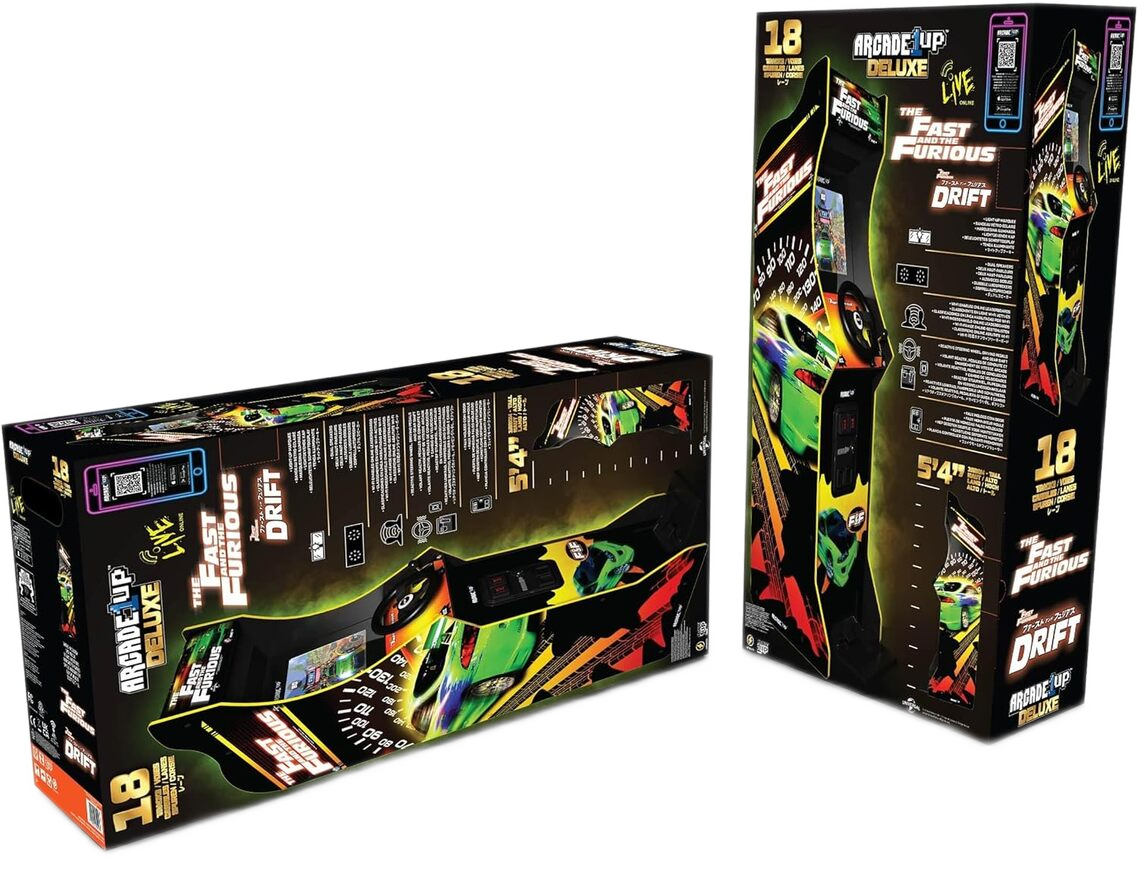 The Fast & The Furious Deluxe Arcade 5-Foot-Tall 2 Classic Games